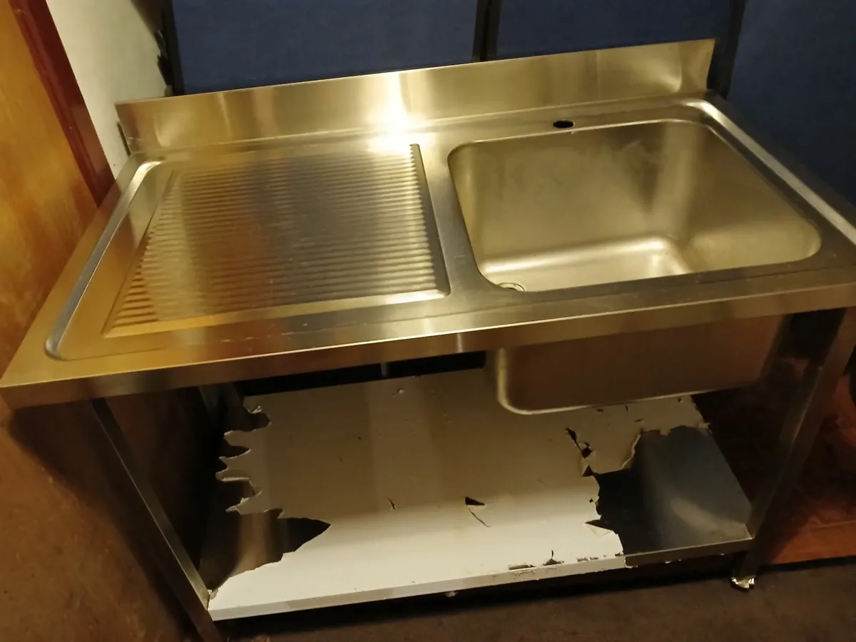 Stainless steel cabbinet sink unit complete - Image 2