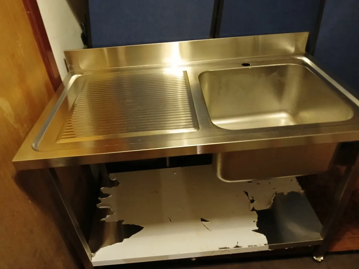 Stainless steel cabbinet sink unit complete - Image 3
