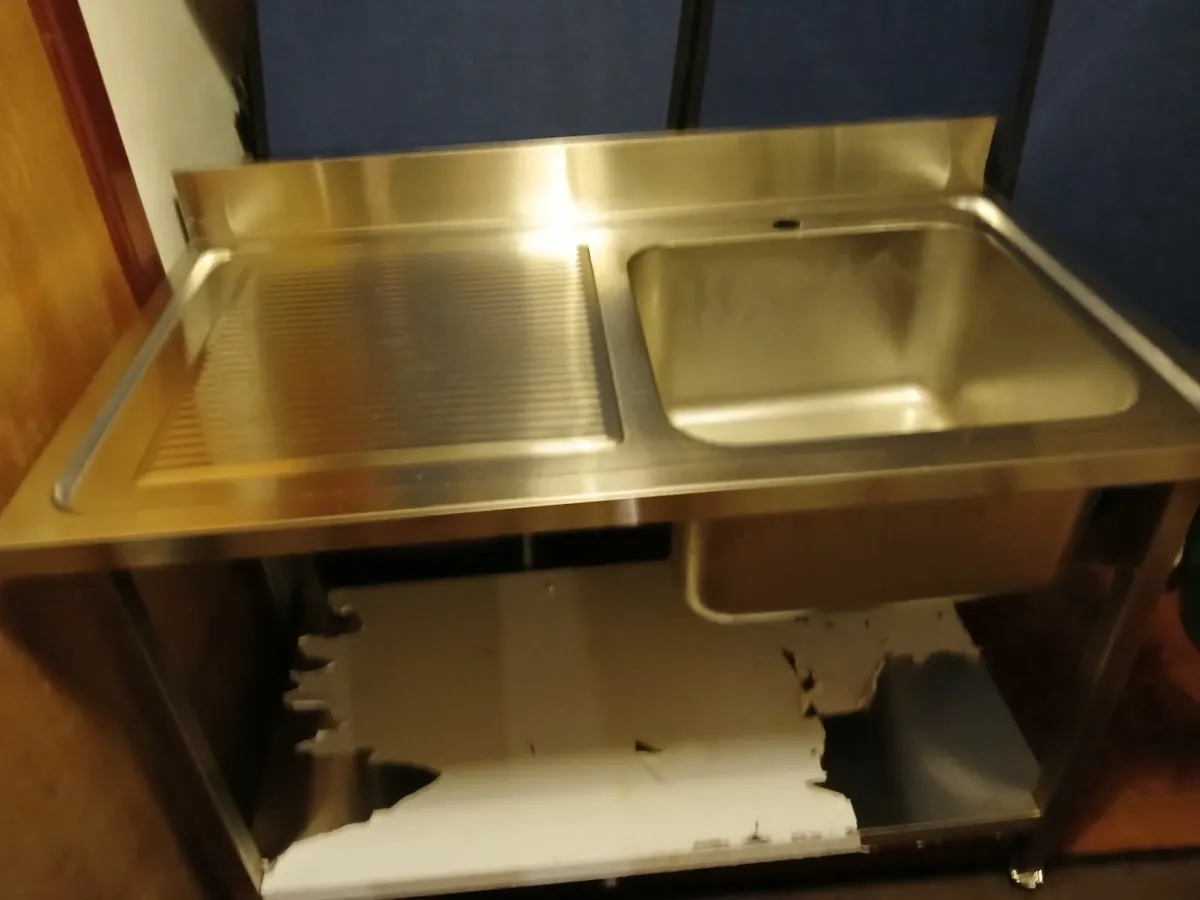 Stainless steel cabbinet sink unit complete - Image 4