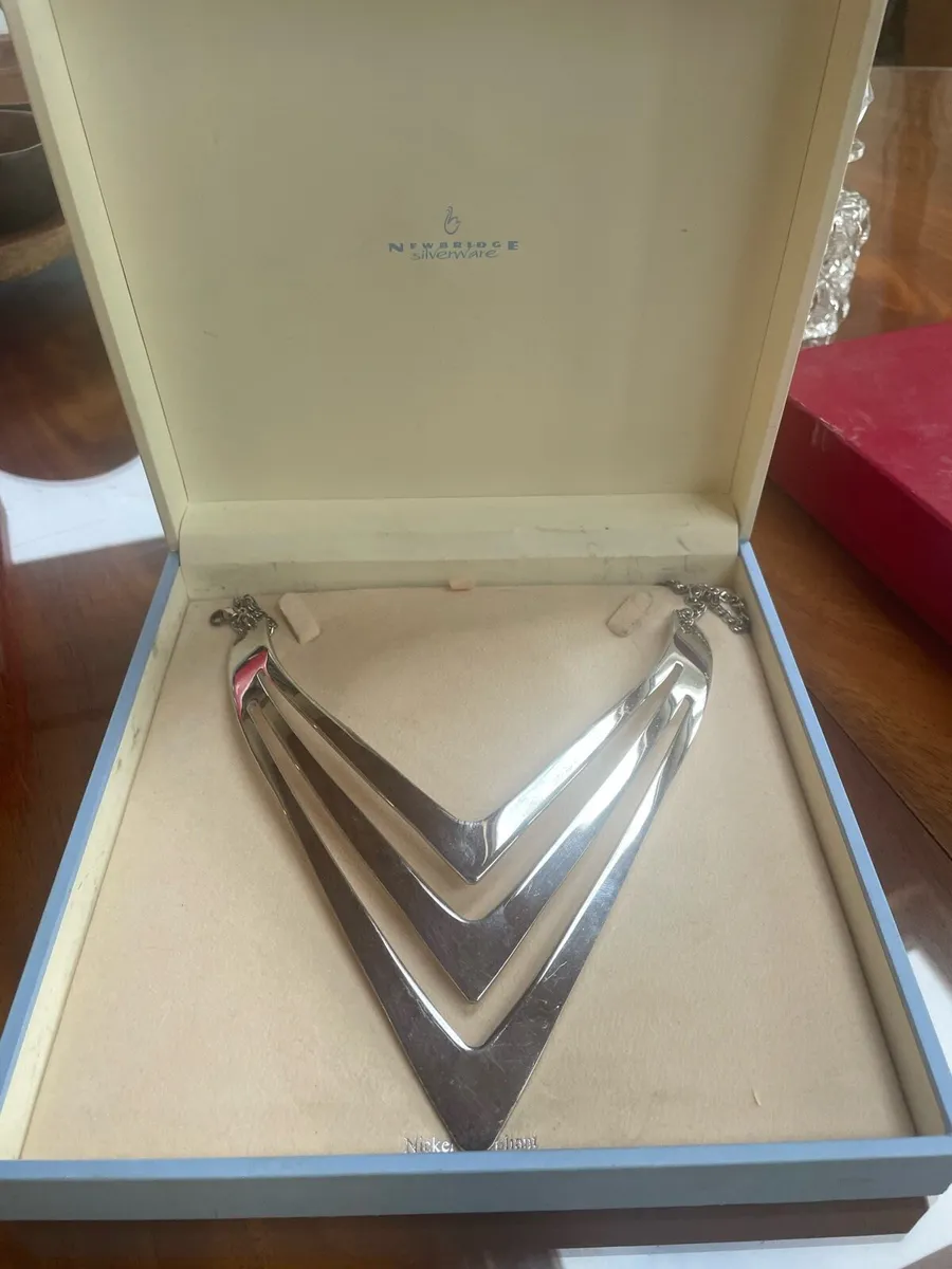 Retro solid silver necklace - Image 1