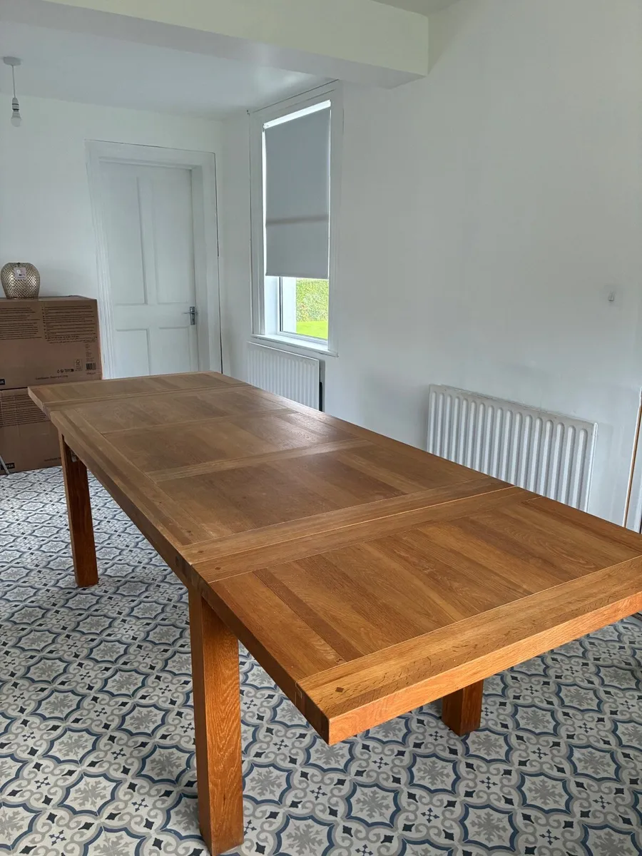 Solid White Oak Dining Table - Image 2