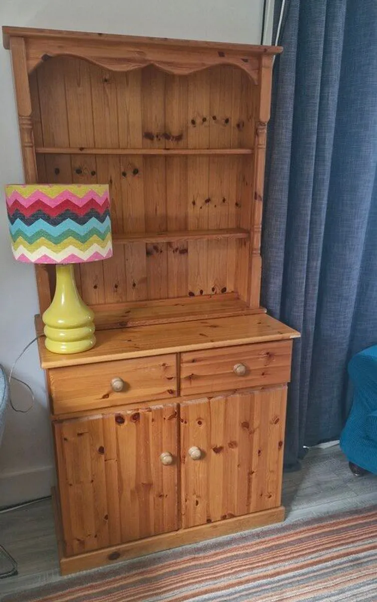 Interchangeable Solid Pine Dresser/Baby Changing Unit with Storage & matching Wall Shelves (3 pieces) - Image 1