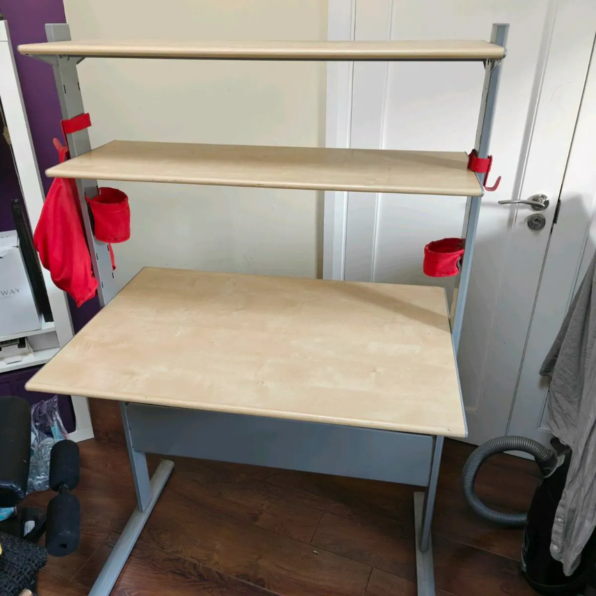 Modern Study / Computer Desk with Shelves - Image 2