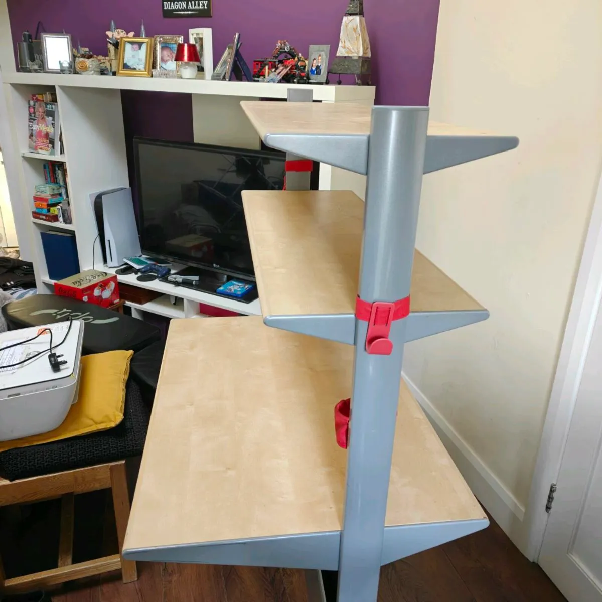 Modern Study / Computer Desk with Shelves - Image 4