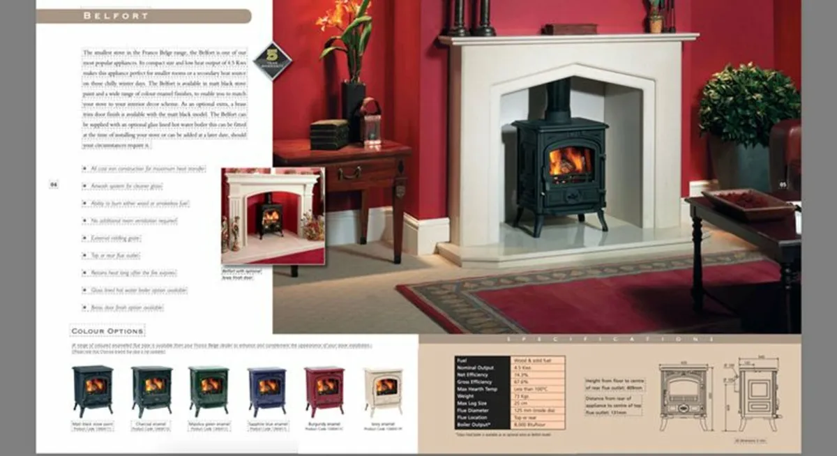 Franco Belge "Belfort" gas-fired cast iron stove - Image 3