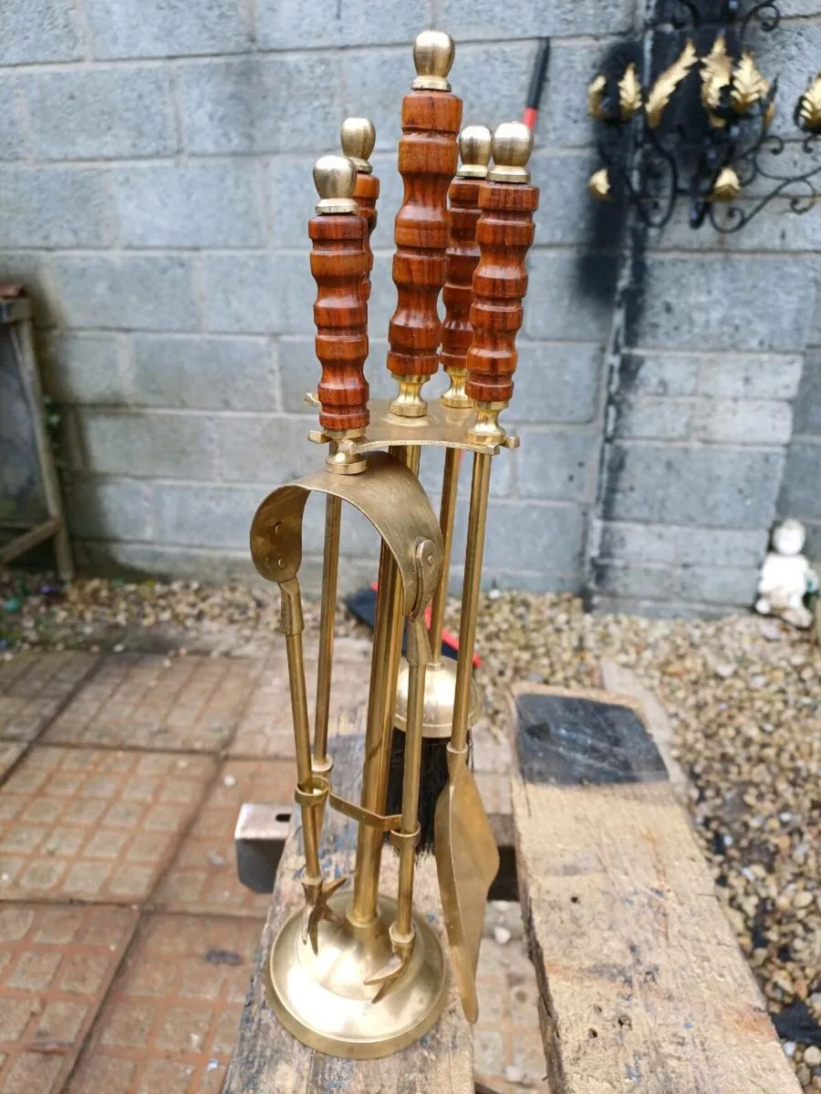 Vintage Brass Companion Set - Image 2