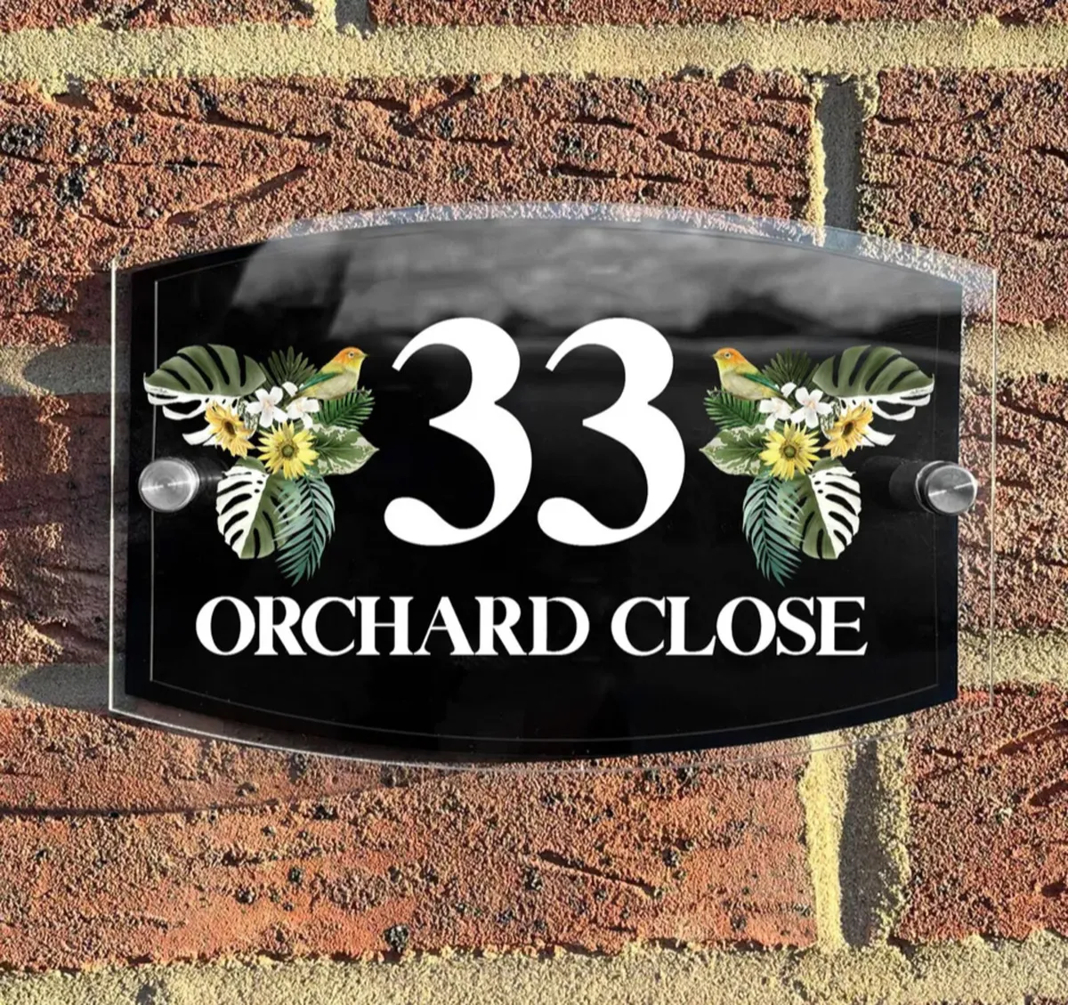 Personalised Floral House Sign 9 Different Designs - Image 2