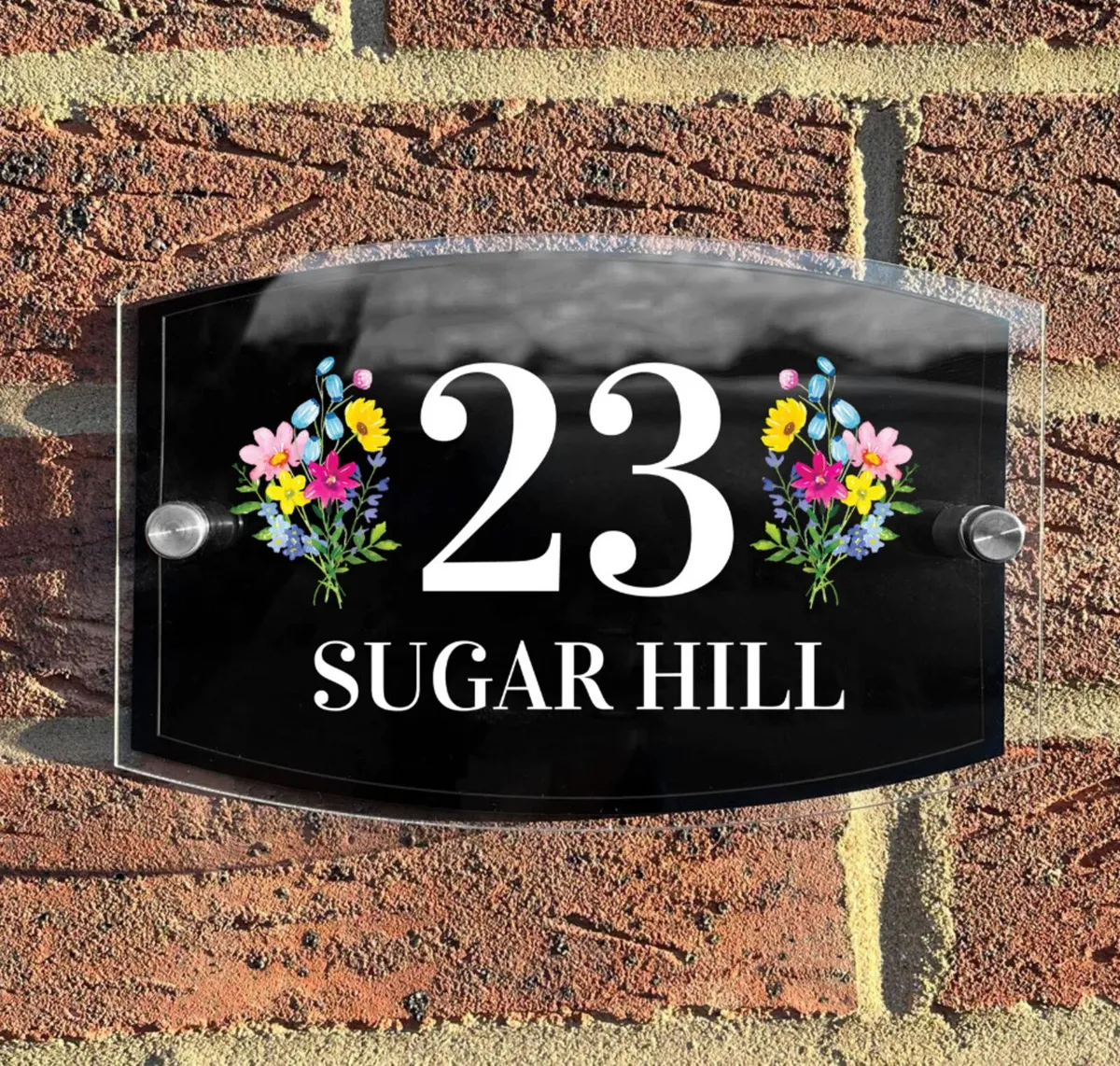 Personalised Floral House Sign 9 Different Designs - Image 4