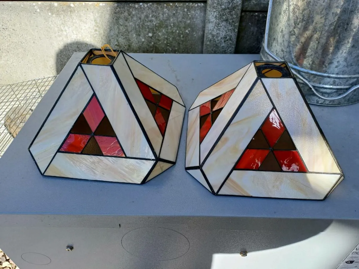 Vintage Stained Glass Shades - Image 1