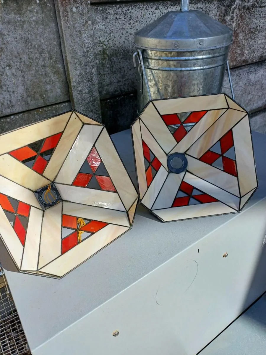 Vintage Stained Glass Shades - Image 4
