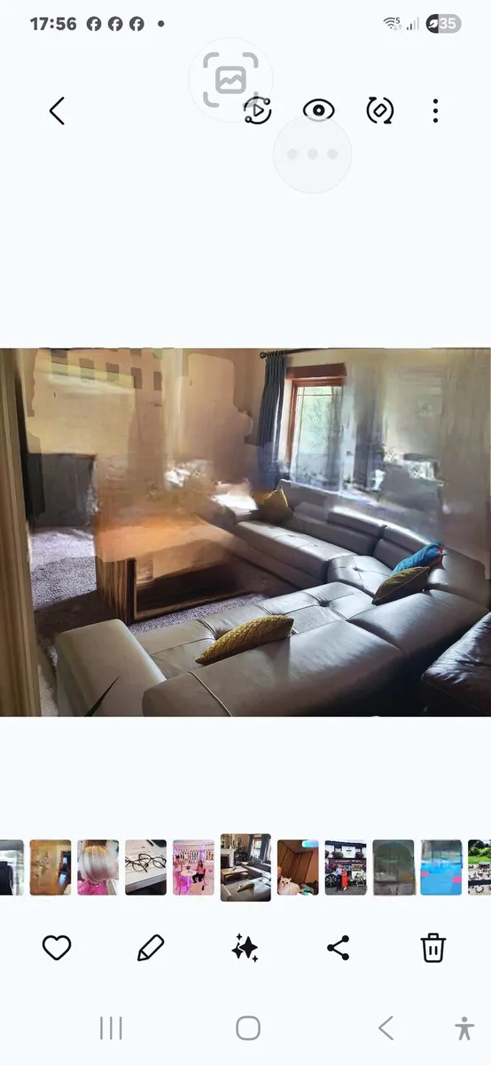 Large genuine leather couch