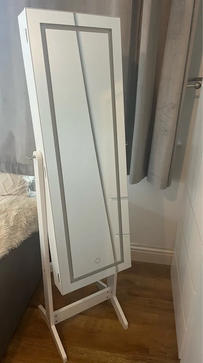 Standing jewellery cabinet mirror - Image 1