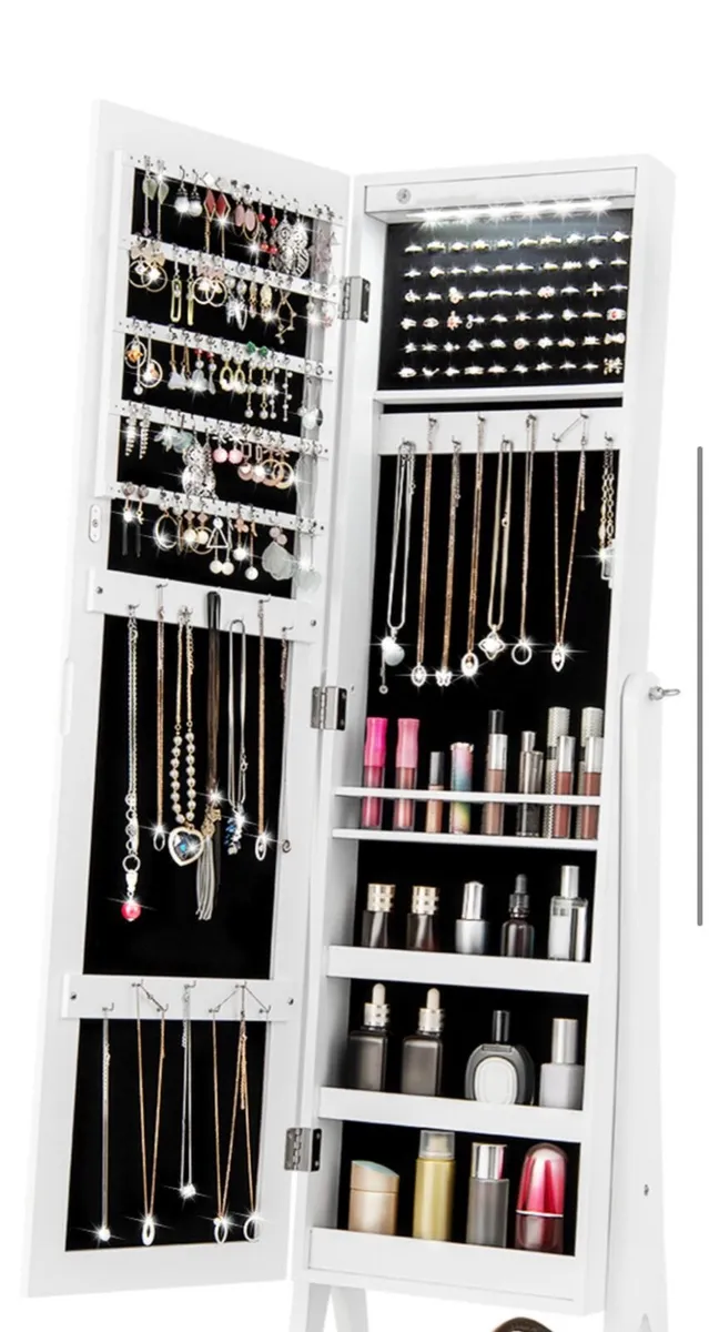 Standing jewellery cabinet mirror - Image 2