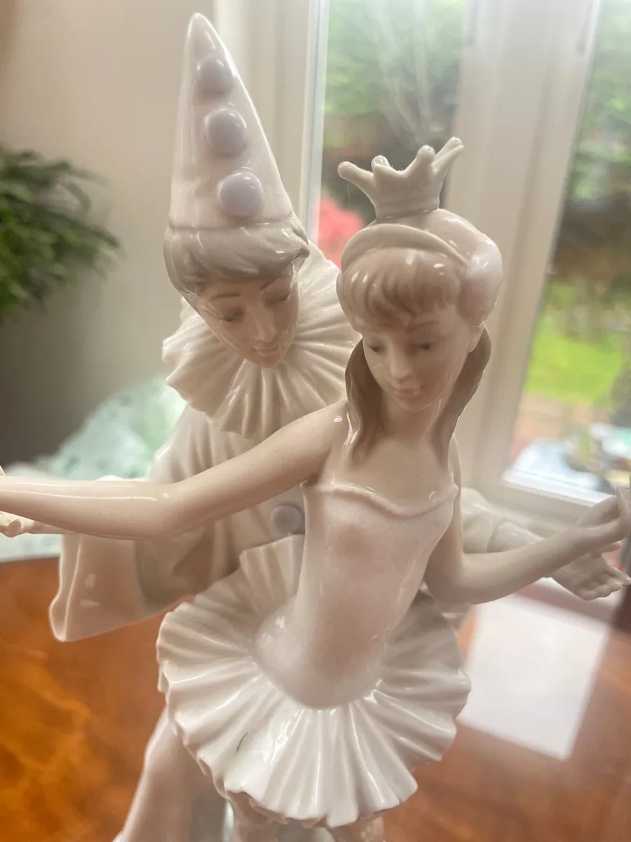 Lladro carnival couple ballerina and clown - Image 2