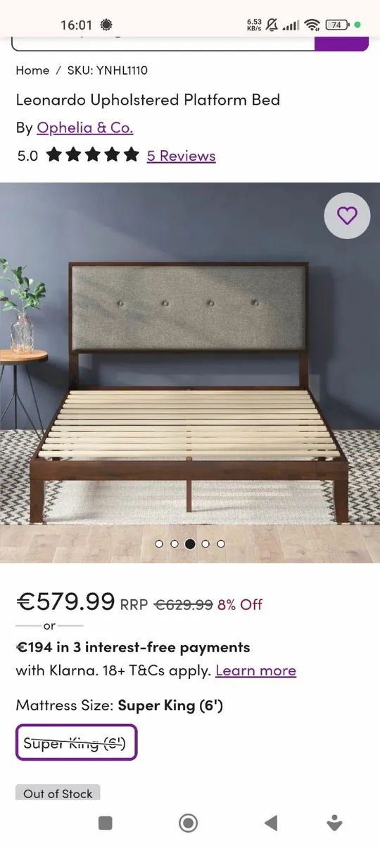 Super king bed frame