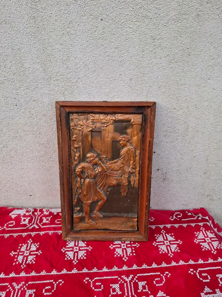 By post only wood and copper frame - Image 1