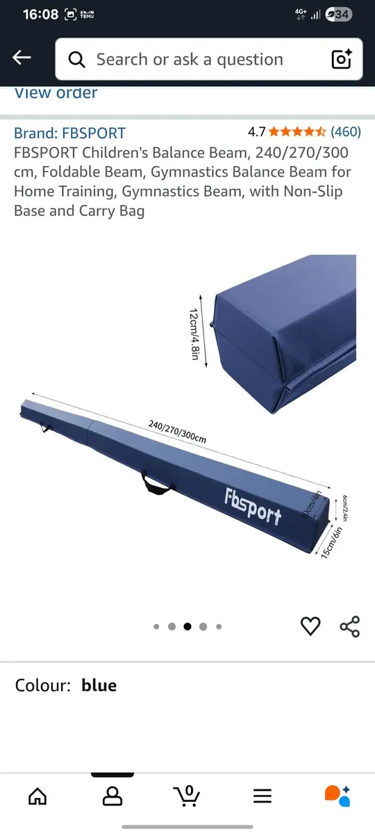 Gymnastics Balance Beam 240cm - Image 1