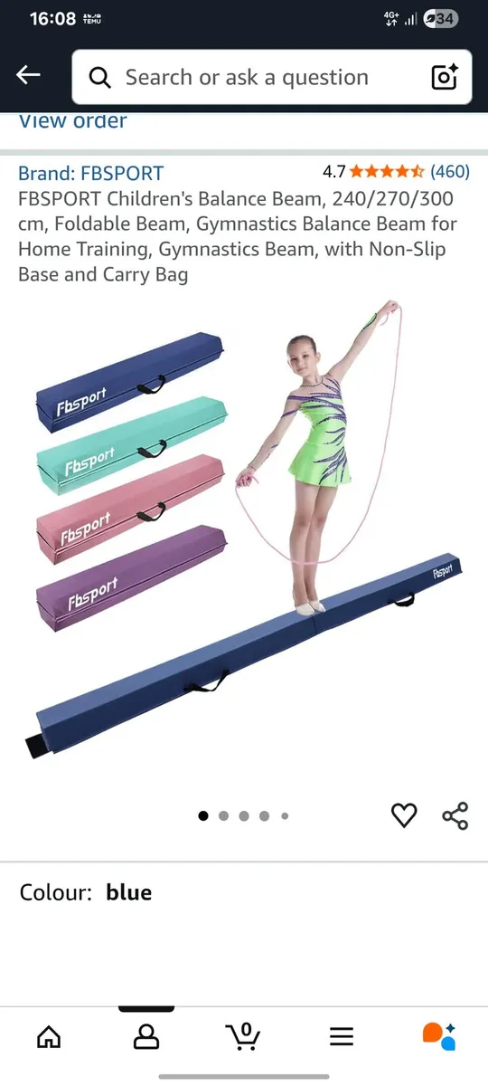 Gymnastics Balance Beam 240cm - Image 3