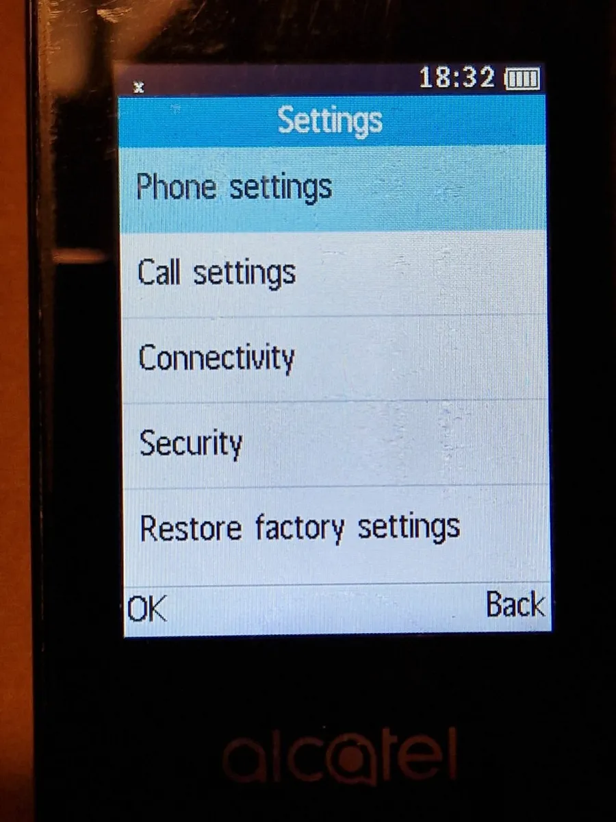 Silver Alcatel Large number flip phone - Image 3