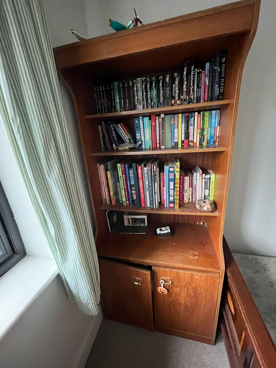 Mid century 1960s veneer bookcase