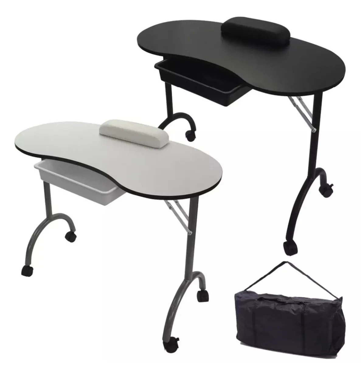 NEW Foldable Manicure Table Black or White - Image 1