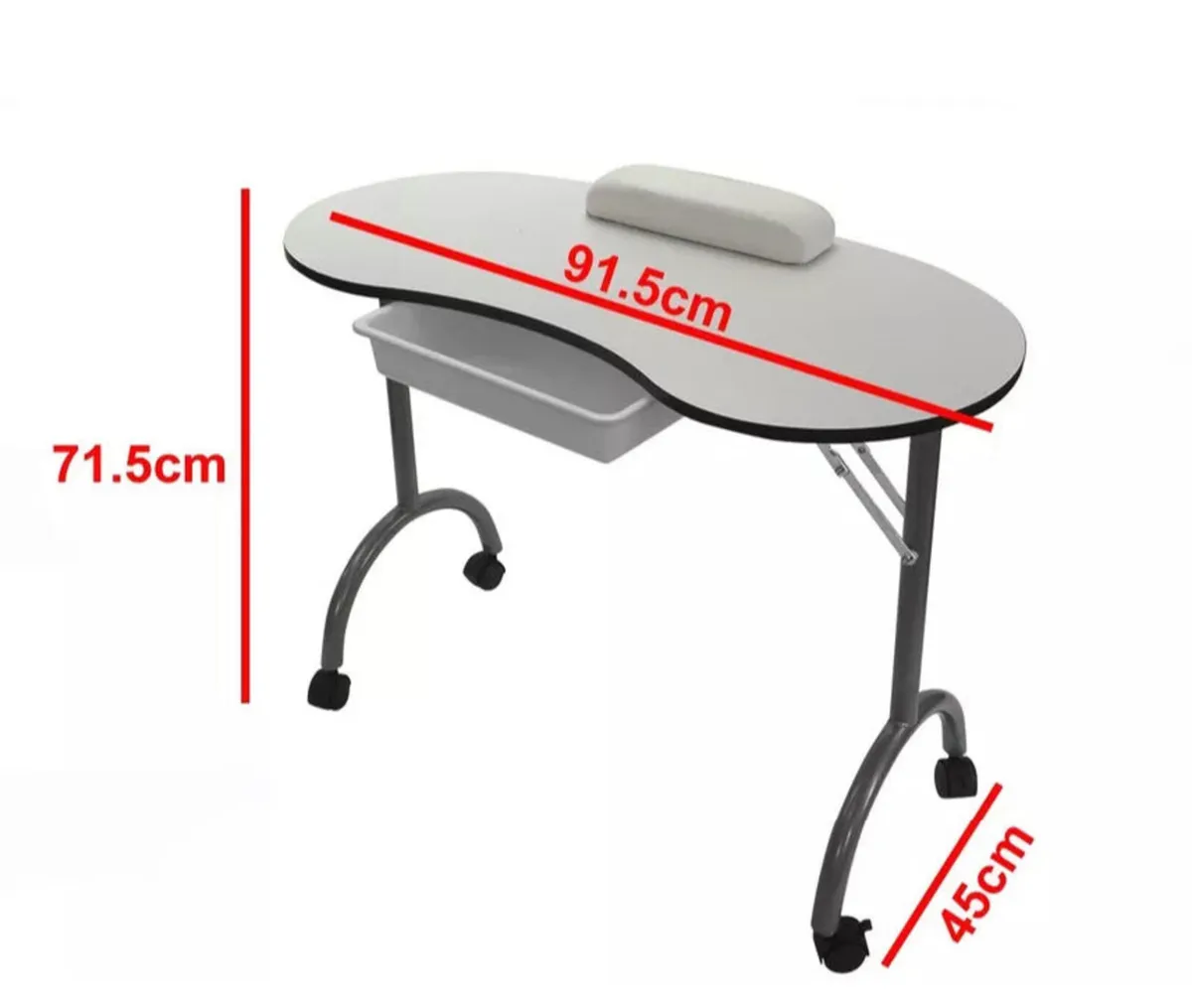 NEW Foldable Manicure Table Black or White - Image 3