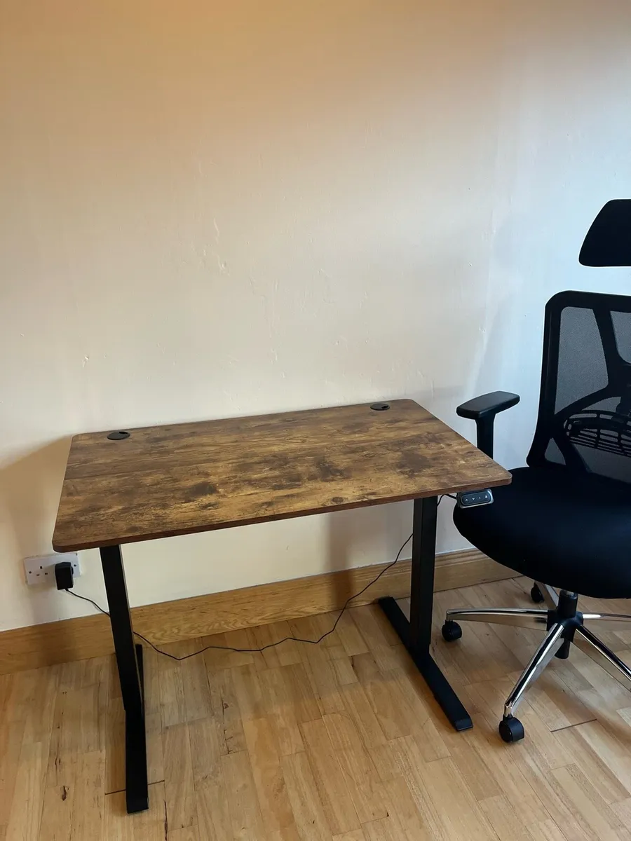 Sitting/Standing desk with Office Chair - Image 1