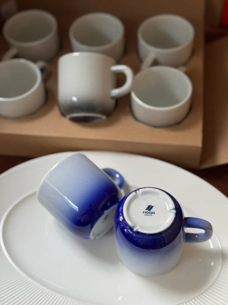 Figgjo espresso and flat white cups - New in box - Image 1