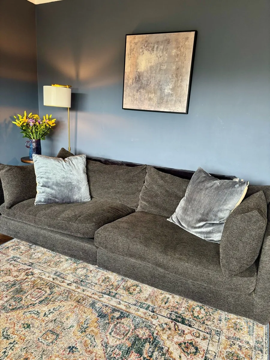 Large comfortable Sofa with extra large arm chair - Image 1