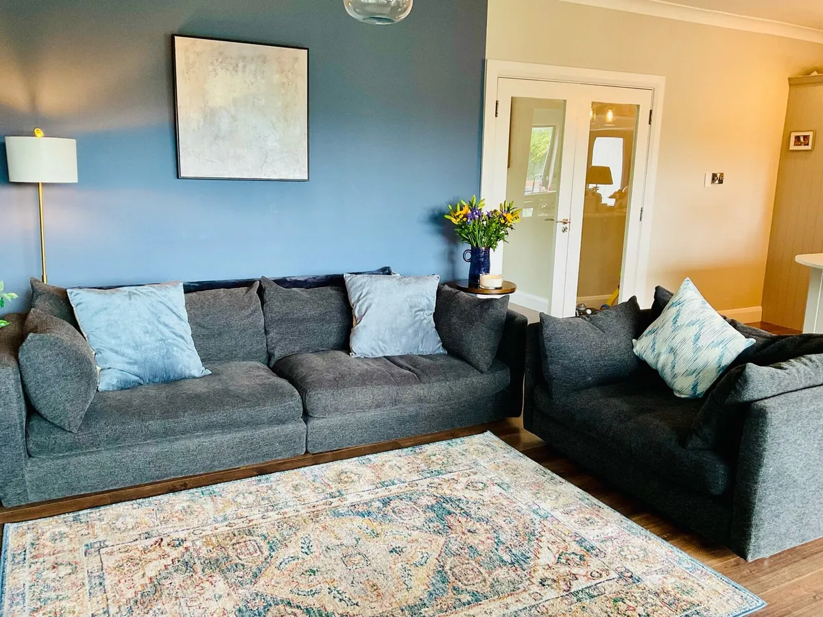 Large comfortable Sofa with extra large arm chair - Image 2