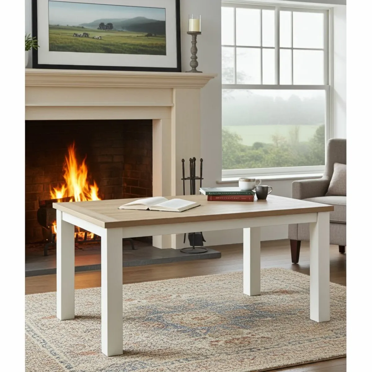 The Rowan Grande Two-Tone Extendable Dining Table - Image 2
