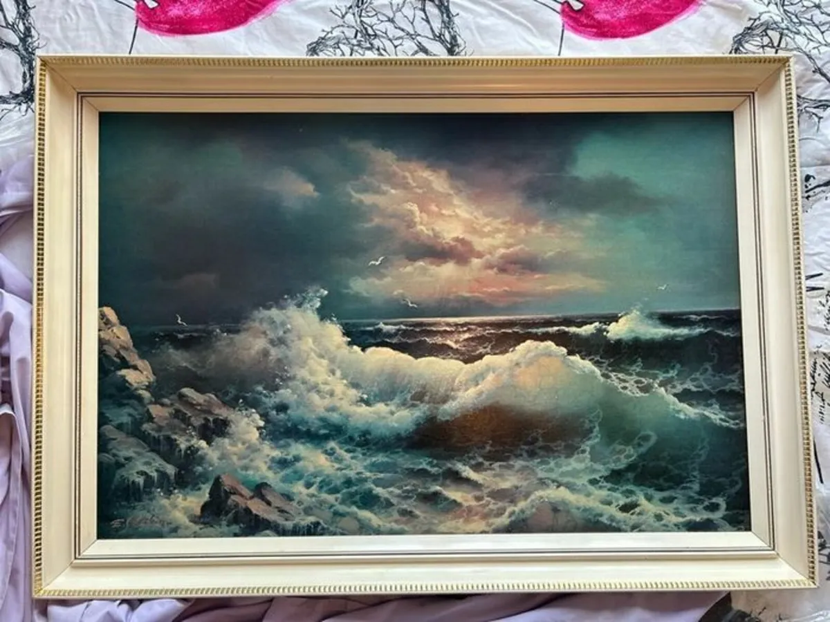 Eugene Garin old Large framed Print 100x 72cm - Image 1