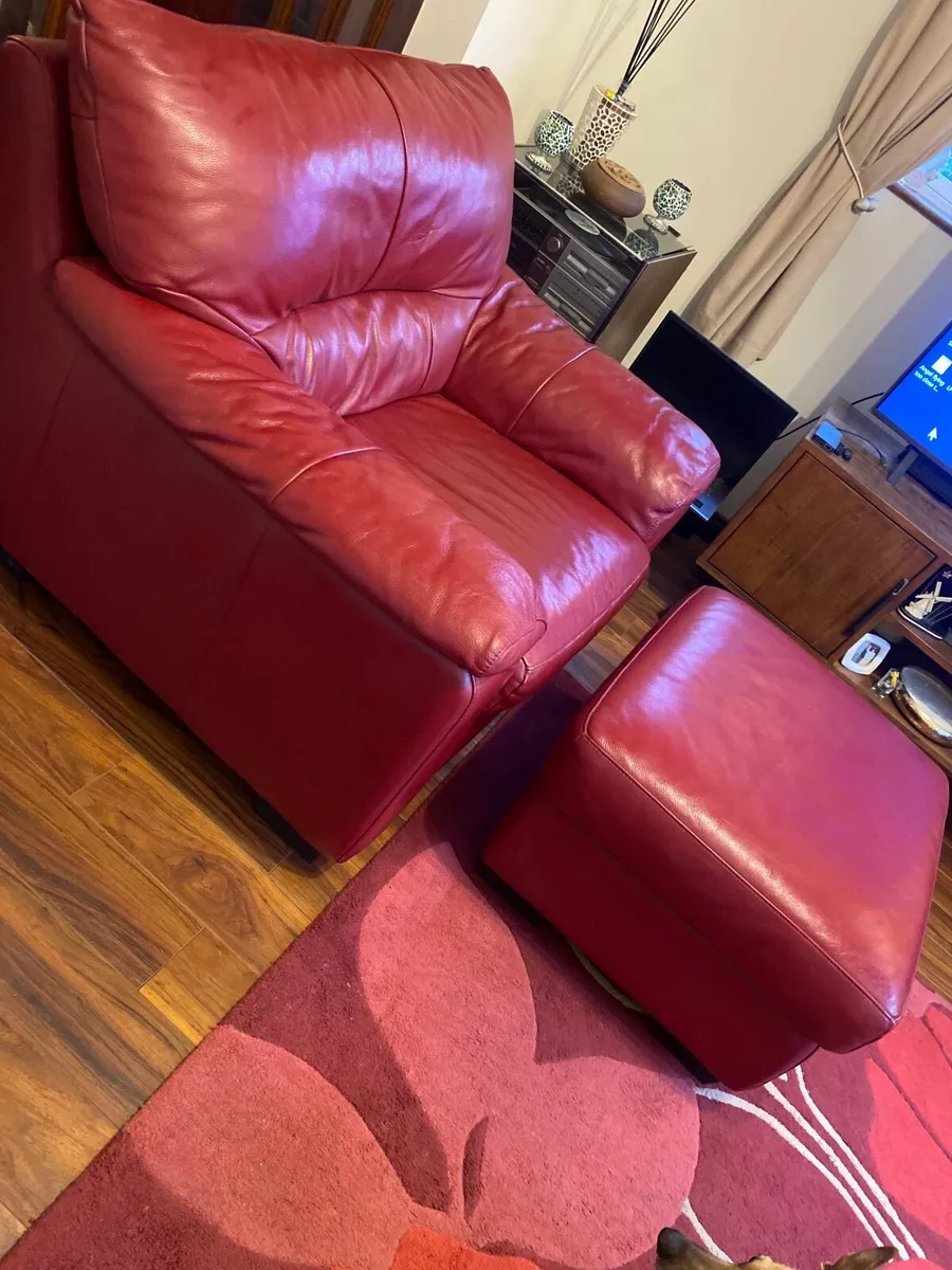 Chair and Matching Footstool - Image 2