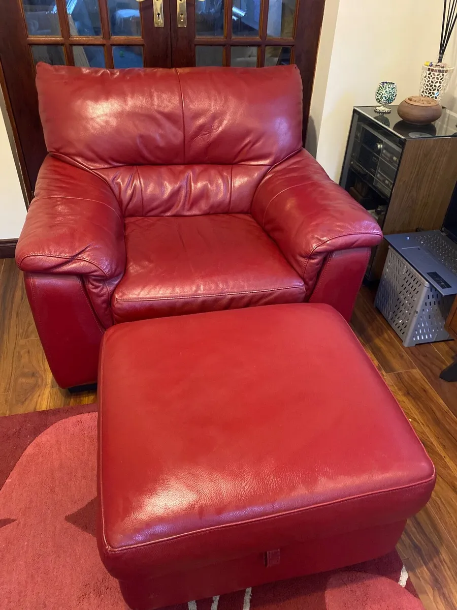Chair and Matching Footstool - Image 1