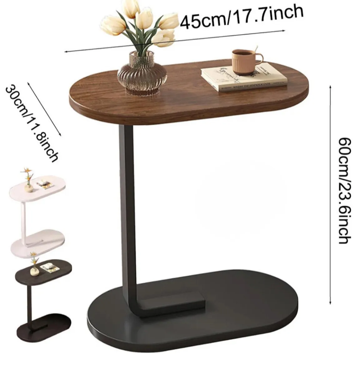 NEW C Shaped Side End Coffee Table - Image 3