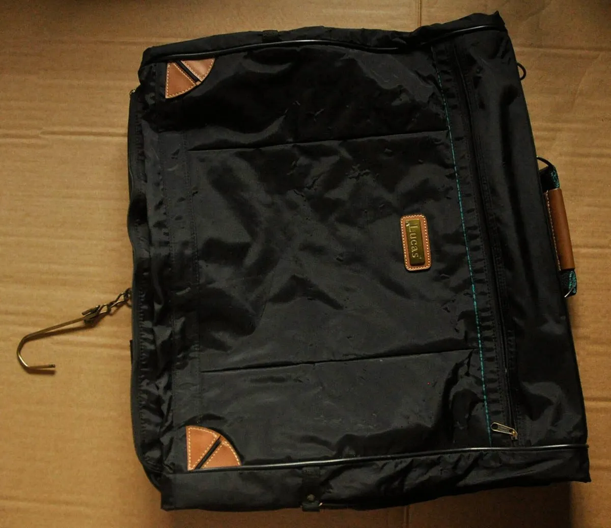 Garment Bag black canvas - Image 4