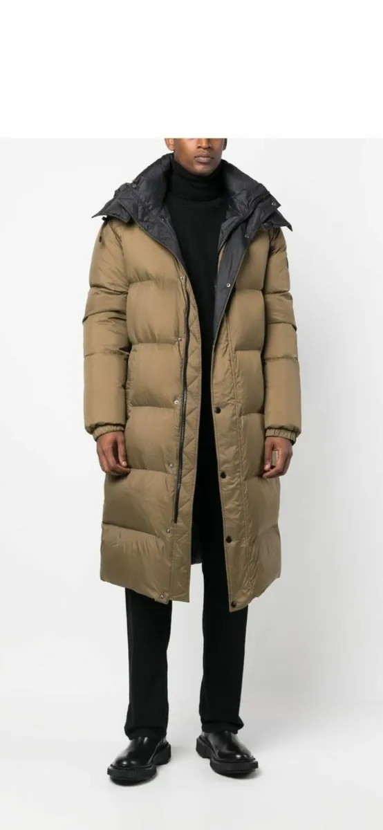 Yves Salomon Mens Designer Coat, S, Mint - Image 1