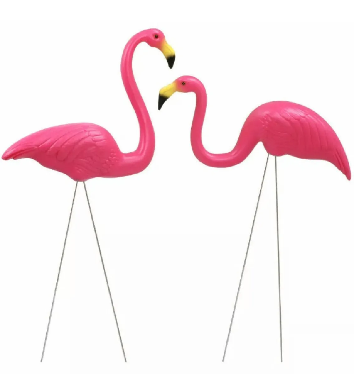 Set of 2 x Lawn Flamingos Garden Ornaments - Image 3