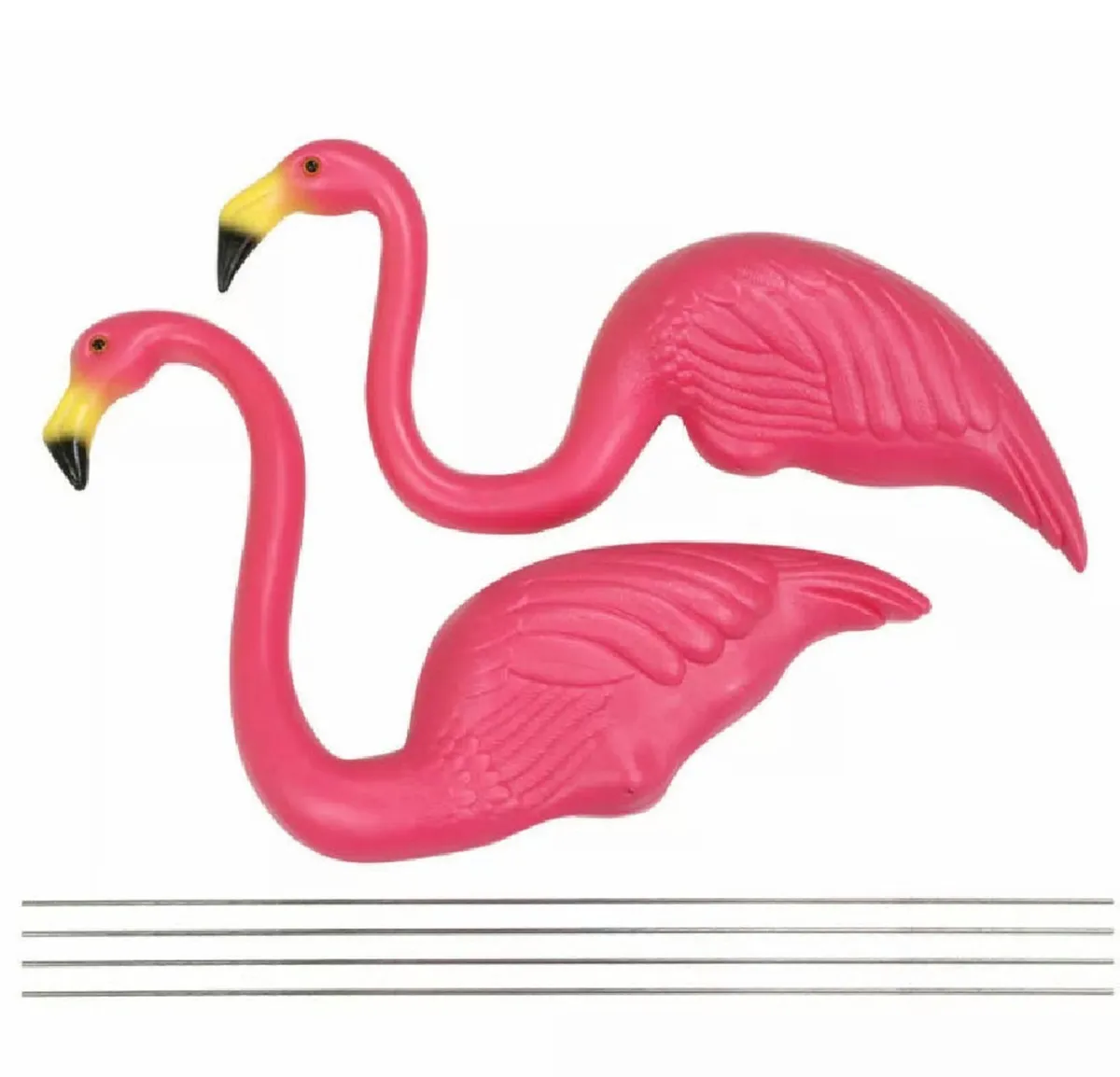 Set of 2 x Lawn Flamingos Garden Ornaments - Image 4