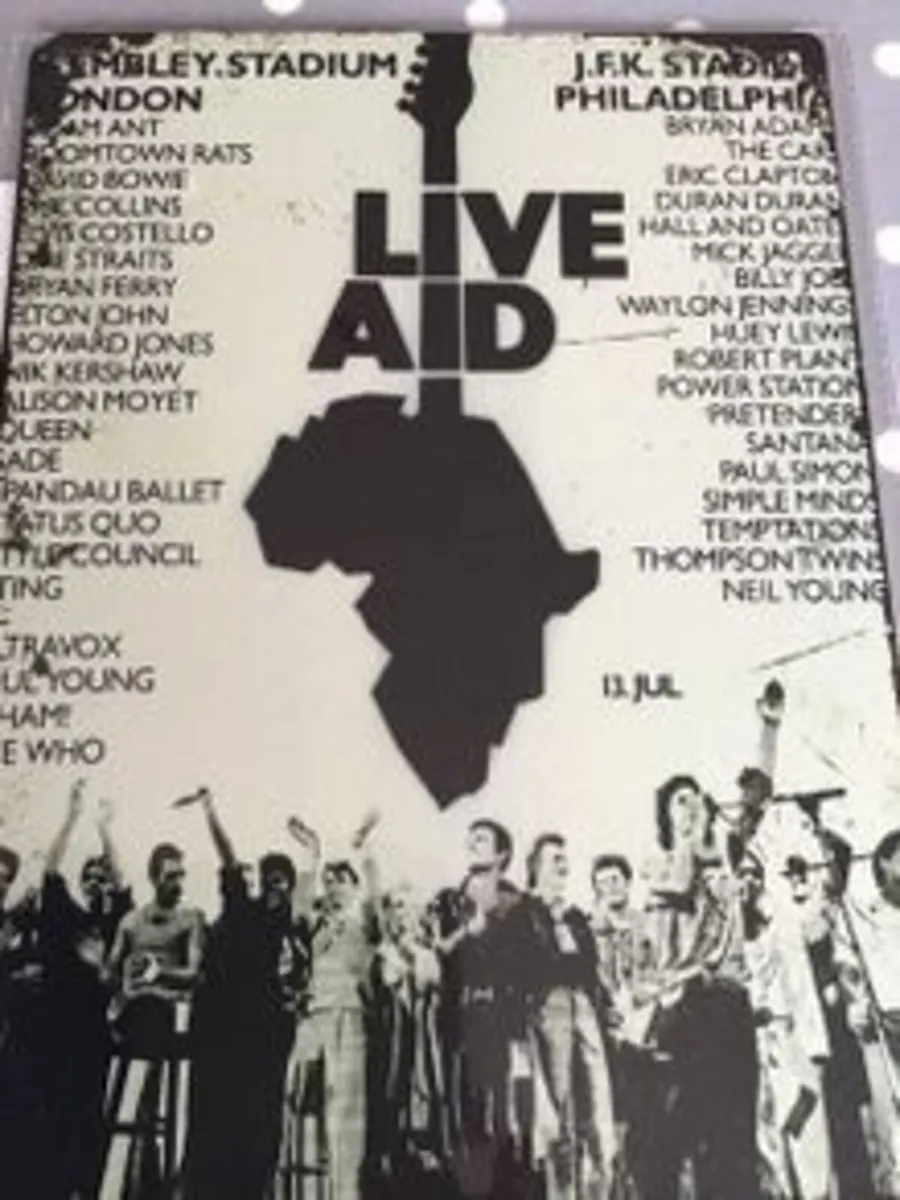Live Aid Metal Wall Plaque