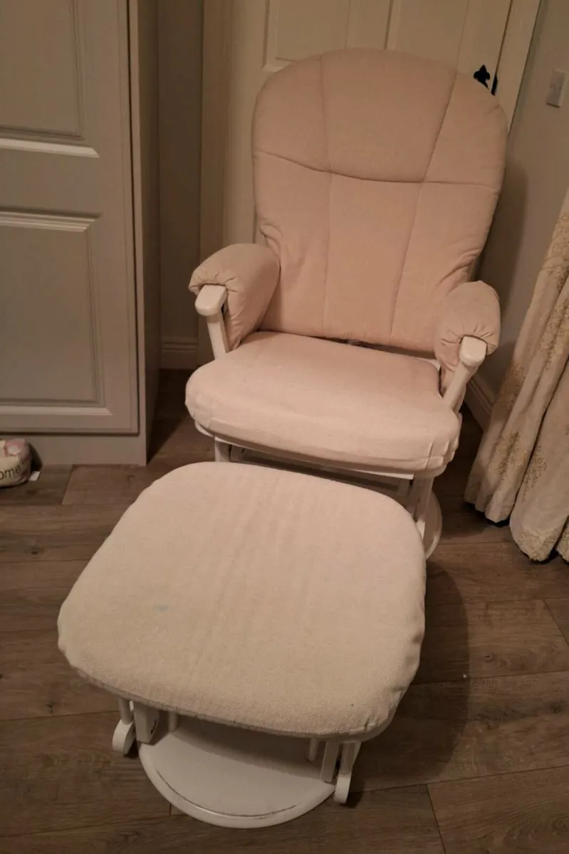Mamas and Papas rocking chair with footstool - Image 1