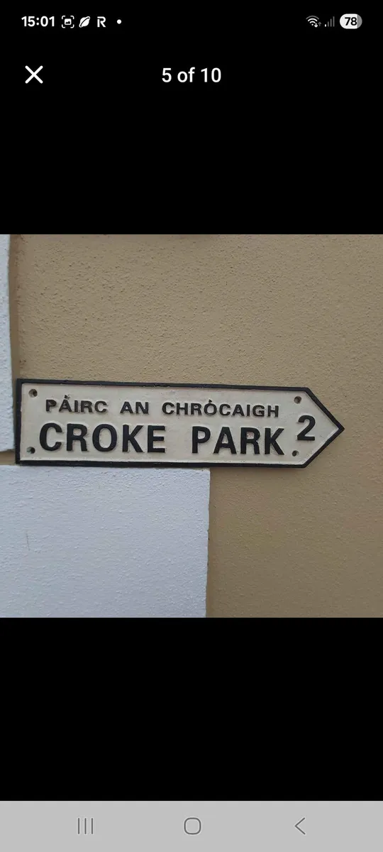 Croke park cast iron sign