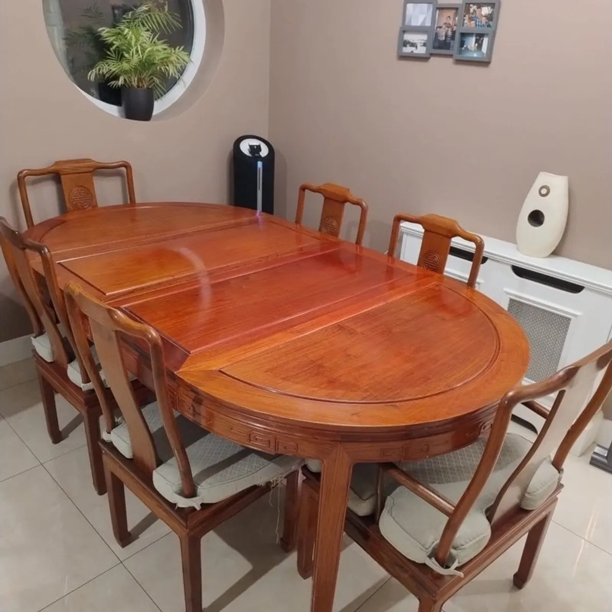 Rosewood Extendable Dining Table & 6 Chairs - Image 1