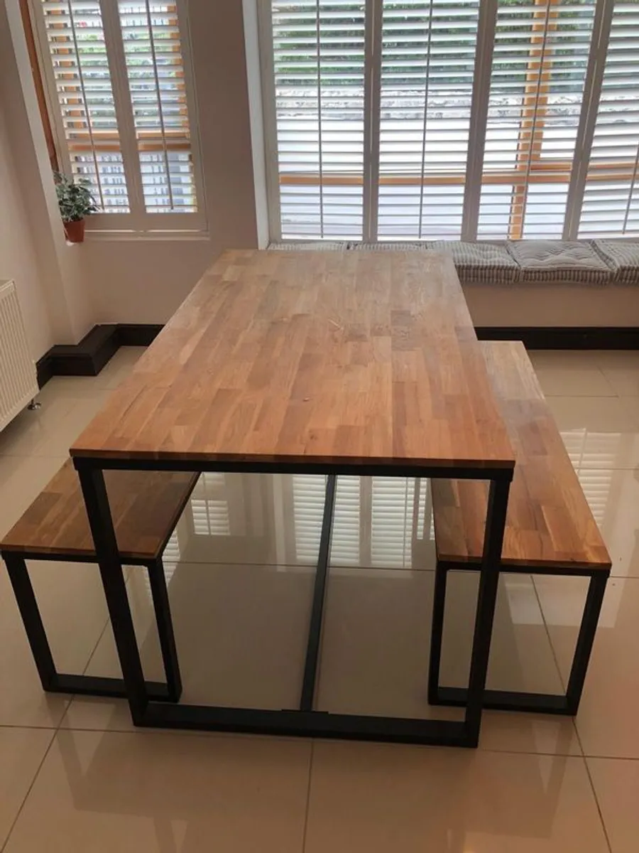 Kitchen Table & Benches - Image 1