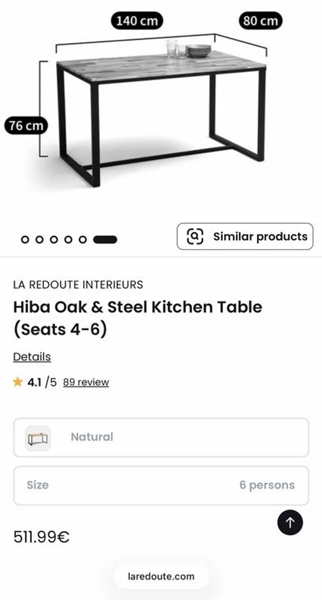 Kitchen Table & Benches - Image 3