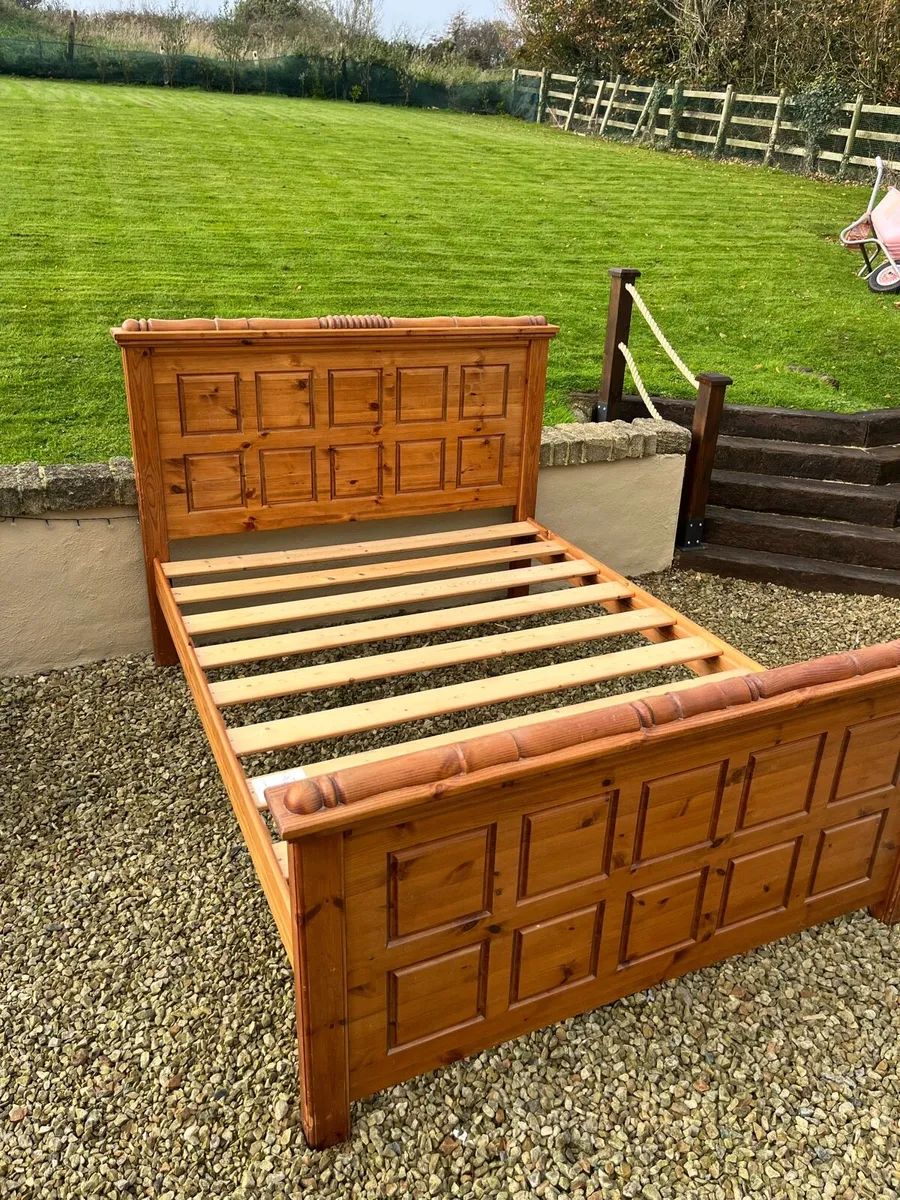 Solid Pine King Size Bed - Image 1