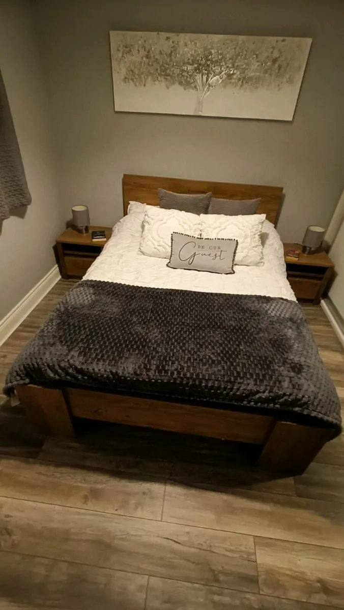 JYSK VEDDE Bed Frame + Bedside Lockers - Image 1