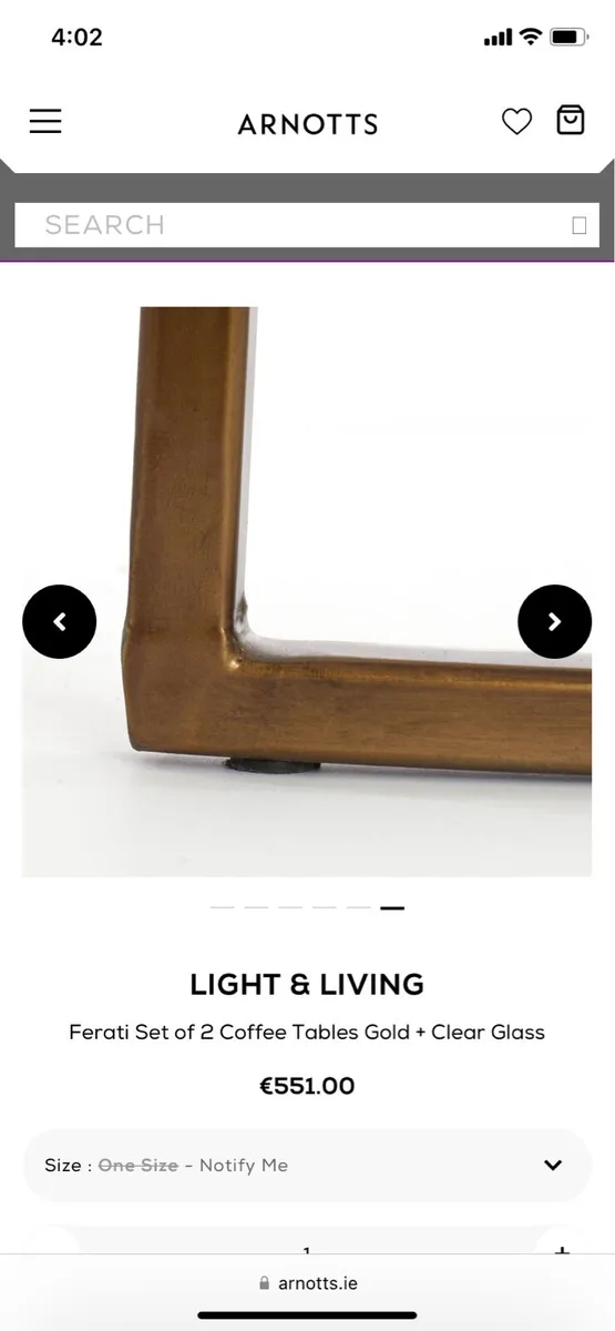 Light and living ferati coffee table set new inbox - Image 3