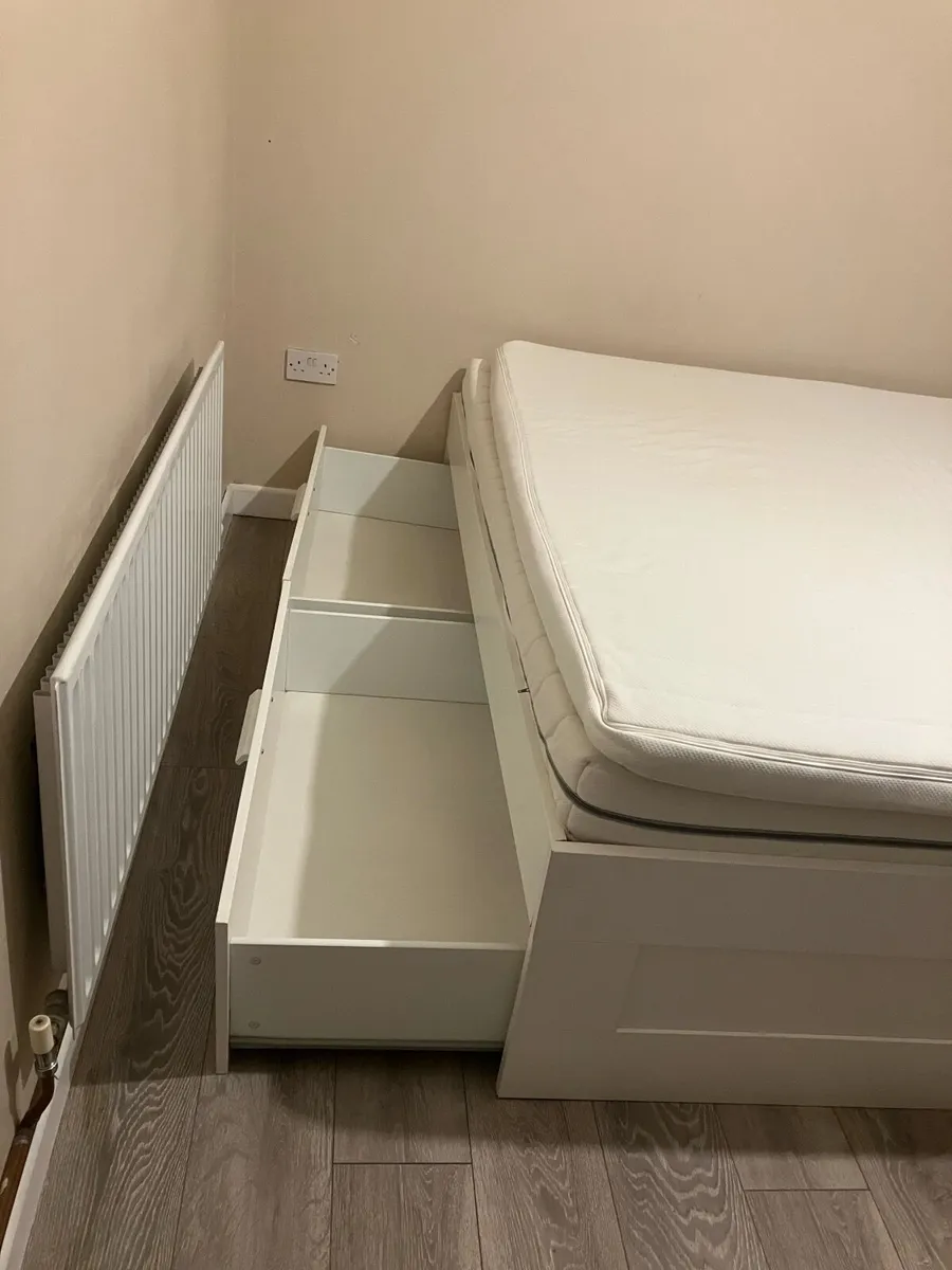 IKEA Super King Bed with Storage & Mattresses - Image 2