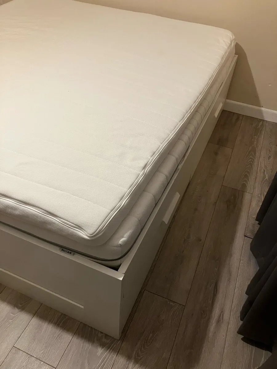 IKEA Super King Bed with Storage & Mattresses - Image 3